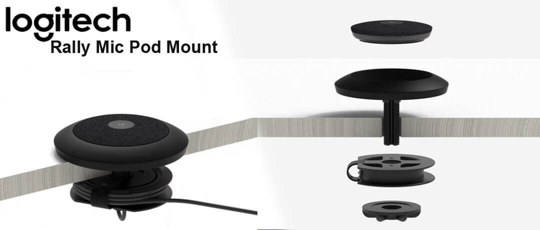 Logitech Rally Mic Pod Table Mount (Graphite) | sous.botamill.com